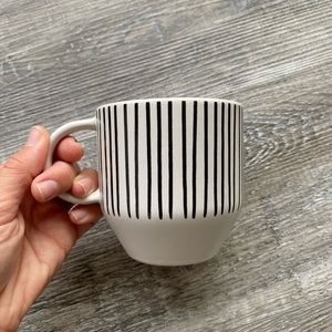 IKEA Striped black and white modern coffee Mug